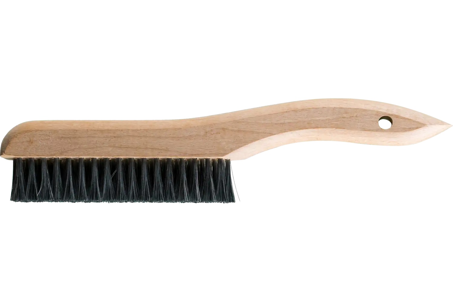 Picture of Pferd Shoe Handle Platers Brush 3 Rows .005 Carbon Steel Wire